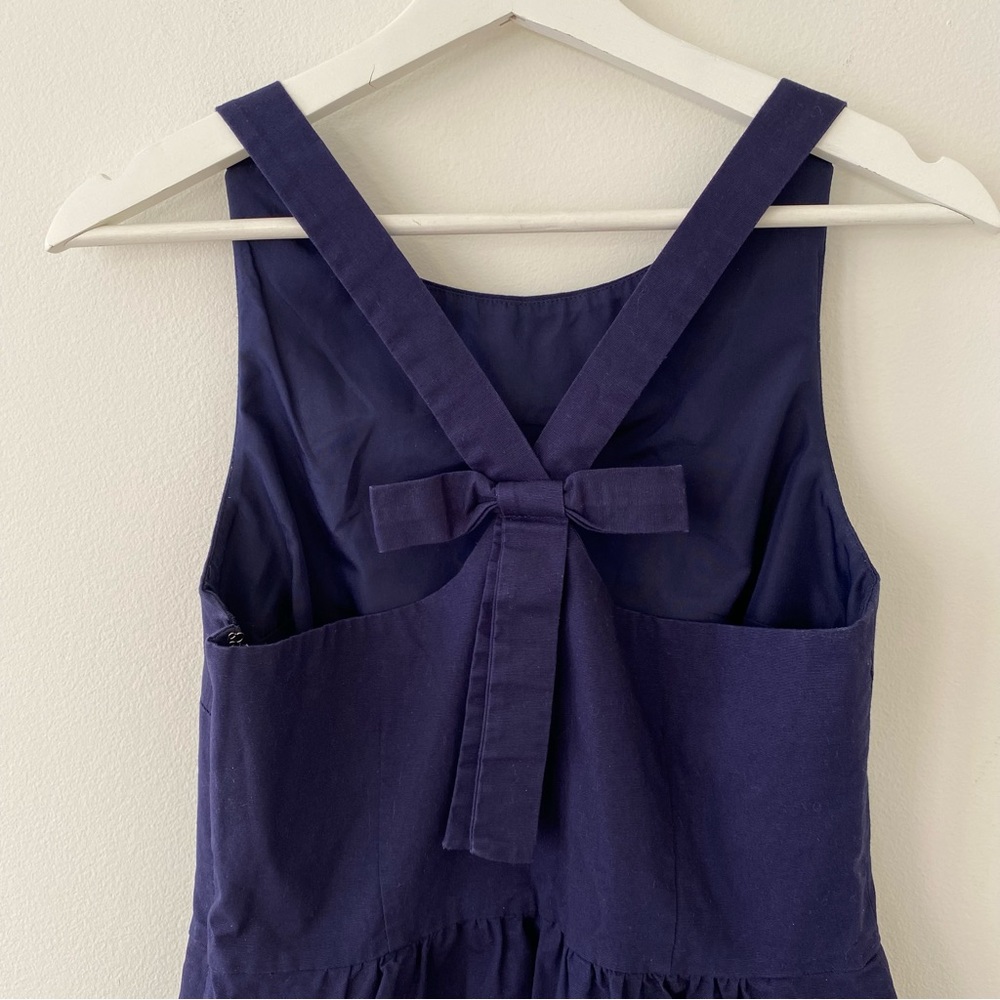 CeCe Women’s Bow Back Flare Navy Blue Dress GUC